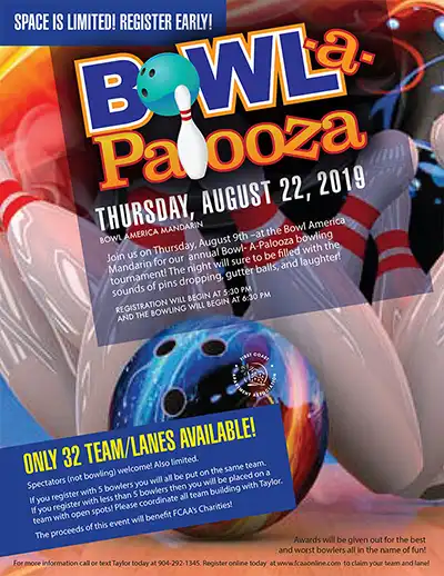 Bowls palooza charity event poster design