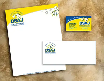 Image of business papers for Down syndrome association of Jacksonville