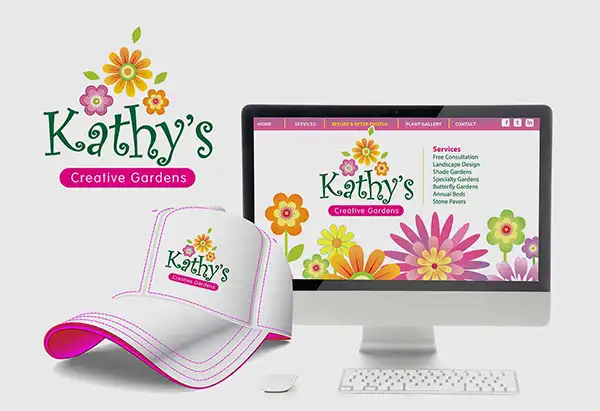 Kathys creative gardens and nursery branding solution